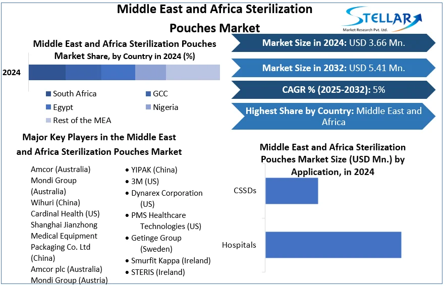 Middle East and Africa Sterilization Pouches Market snapshot